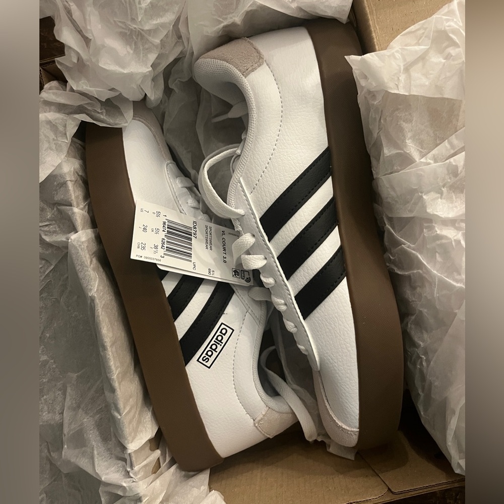 Adidas Women’s VL Court 3.0 White and Black Sneaker